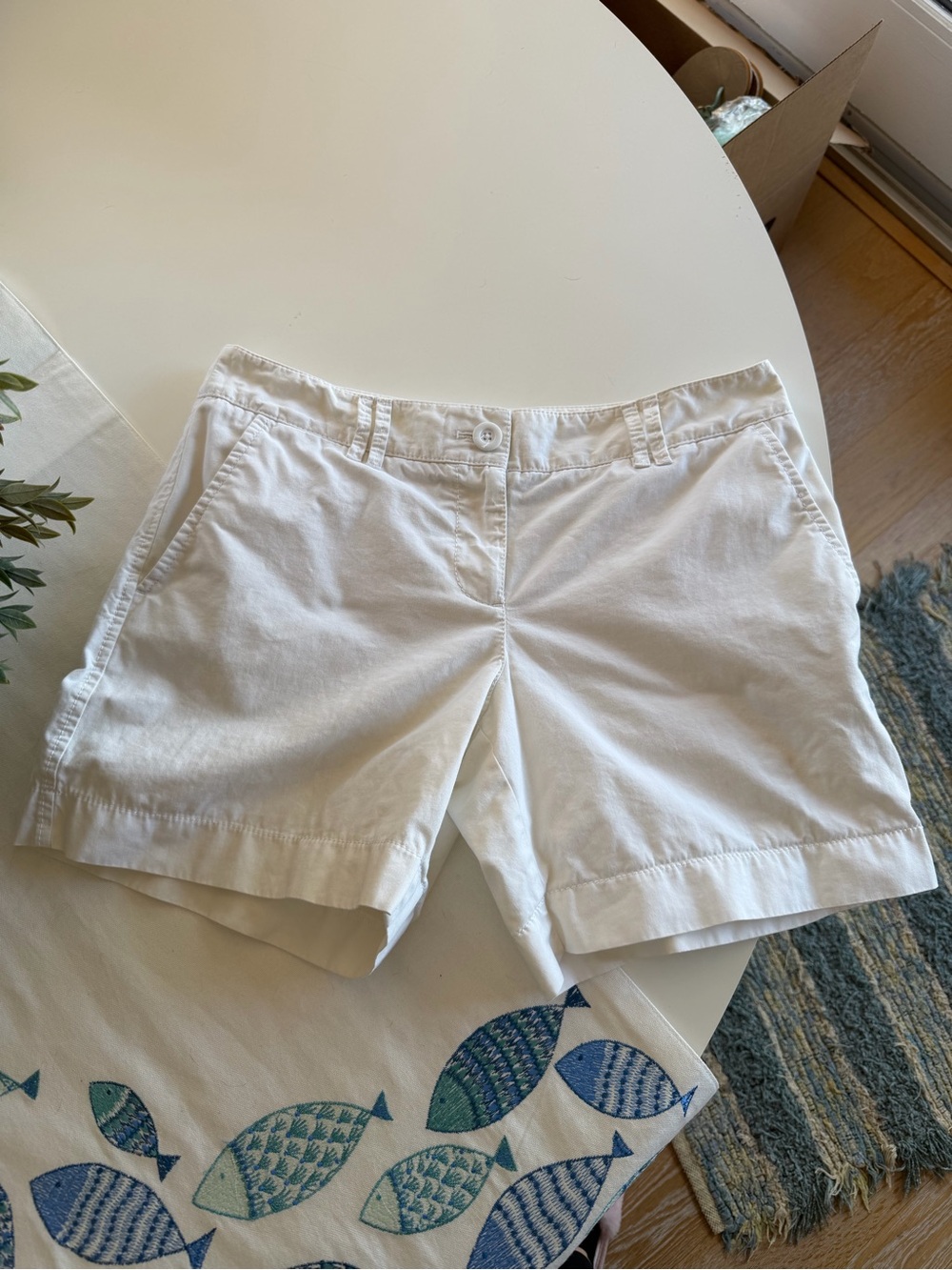 Classic White Women's Cotton Shorts